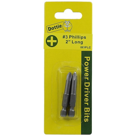Dottie L.H. Dottie No 3 x 2'' Phillips Power Bit (Carded) IB3PLC